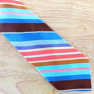 Ike Behar Striped Multicolor Men's Tie